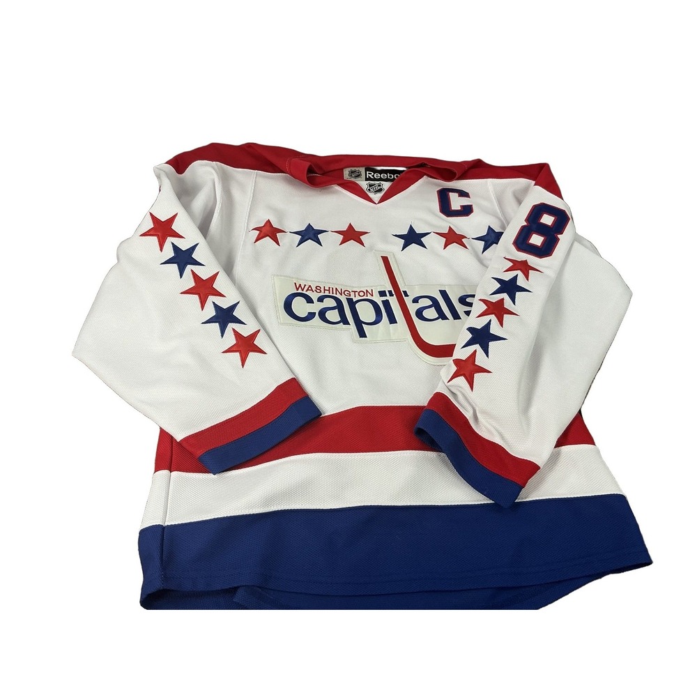 Reebok Washington Capitals Ovechkin #8 2011 Winter Classic Hockey Jersey 48
